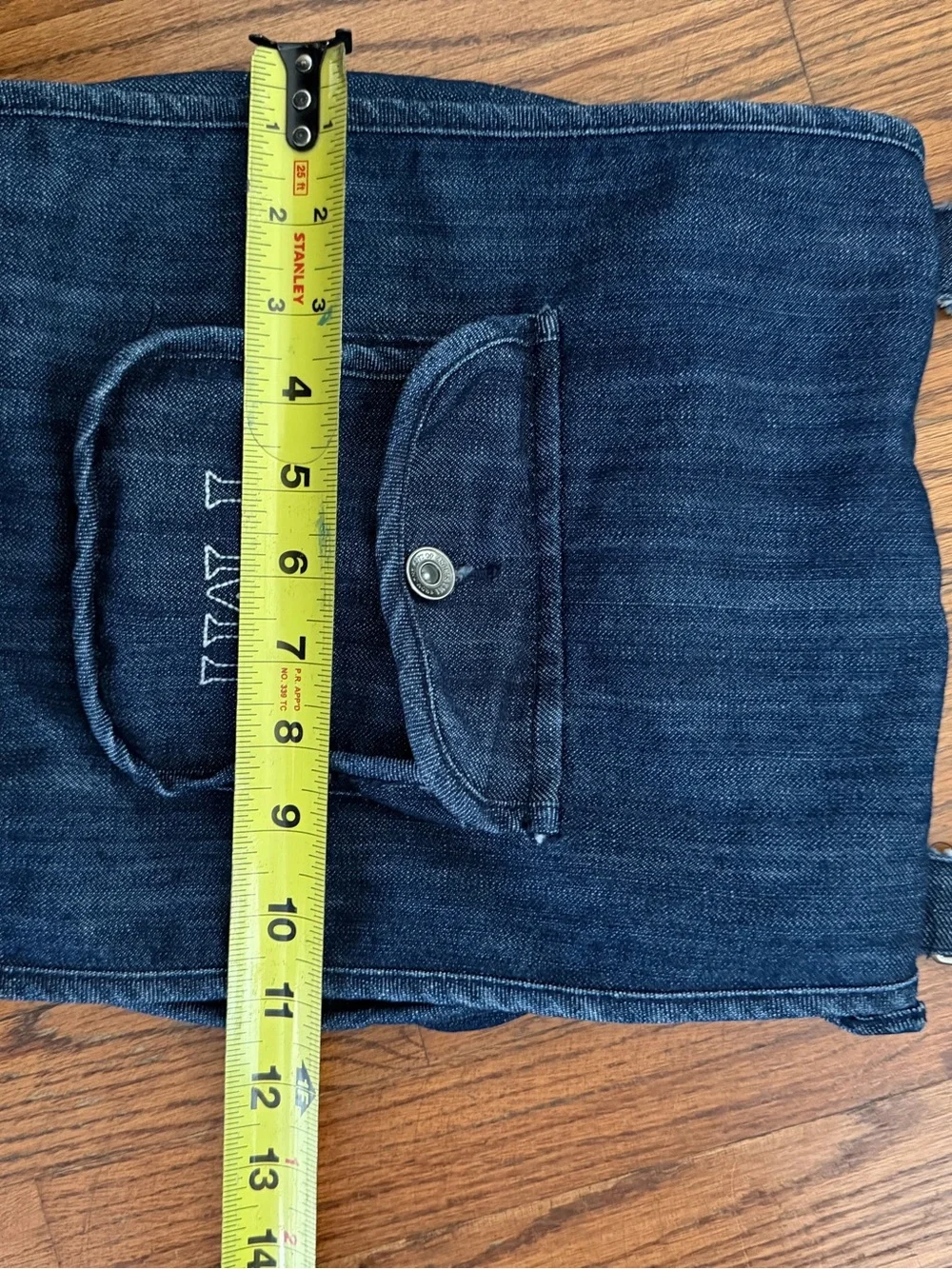 Vintage YMI Dark Wash Denim Crossbody Messenger Bag Embroidered Logo 90s Y2K